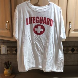 White Cotton Lifeguard T-Shirt XL